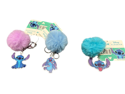 Stitch Pom Pom Keyring