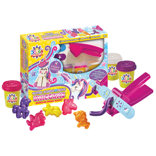 Unicorn Glitter Squeeze & Shape Dough Sets – Magical Creative Play for Kids