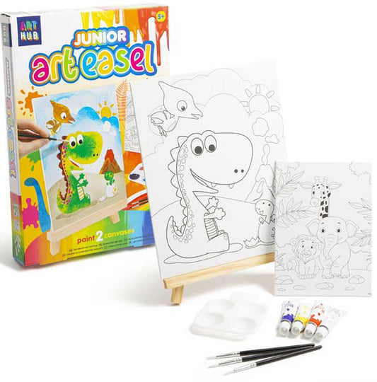 Junior Art Easel – 2 Canvas Paint Set for Little Artists