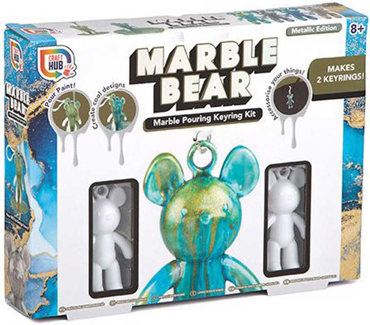 2PK Marble Bear Keyring Set – 2 Assorted Cute & Collectible Designs