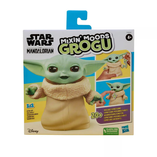 Star Wars Mixin’ Moods Grogu Figure – 5″ Expression-Moldable Grogu with 20+ Poseable Faces (Ages 4+)