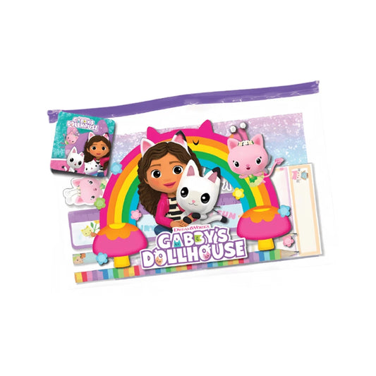 Gabby's Dollhouse Pencil Case Set – Cute & Colourful School Stationery Kit for Kids