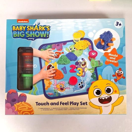 Baby Shark Touch & Feel Playmat & Dough Playset – Sensory Fidget Toy & Interactive Gift for Kids