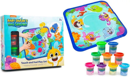 Baby Shark Touch & Feel Playmat & Dough Playset – Sensory Fidget Toy & Interactive Gift for Kids