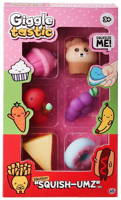 Squish-umz Sensory Squishy Toys 6-Pack – Mini Foodie Fun for Kids Ages 3+