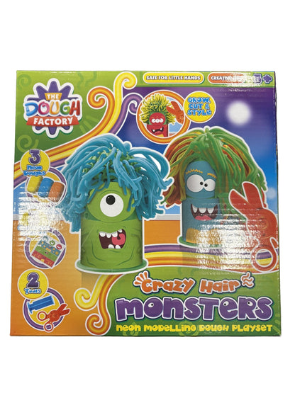 Crazy Hair Monster Neon Modelling Dough Playset – Fun Creative Dough Activity for Kids