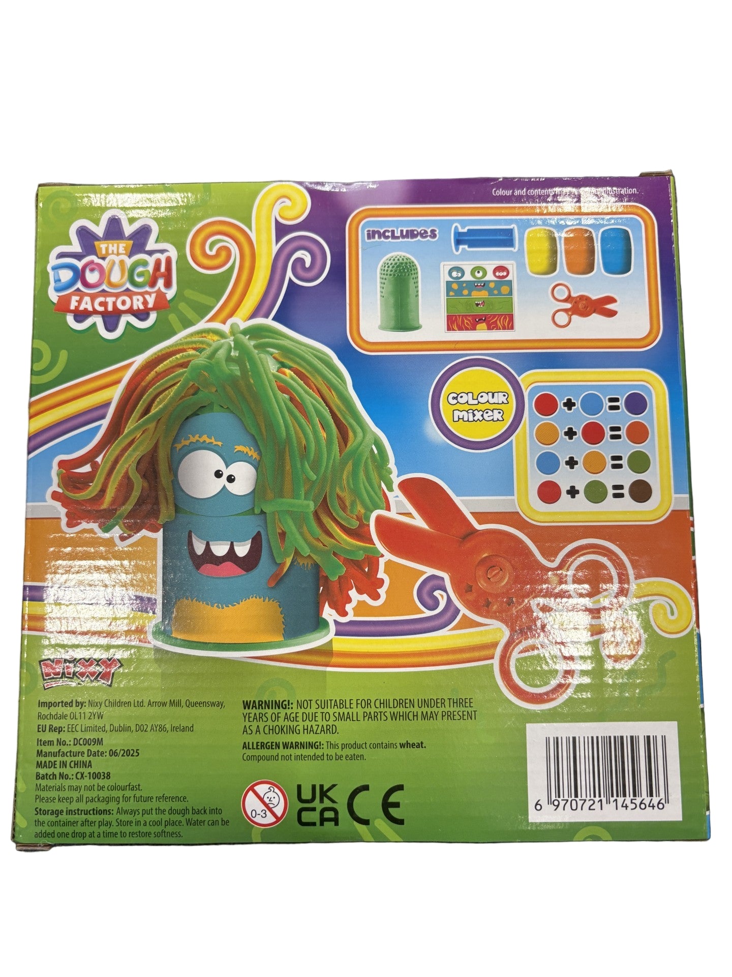 Crazy Hair Monster Neon Modelling Dough Playset – Fun Creative Dough Activity for Kids