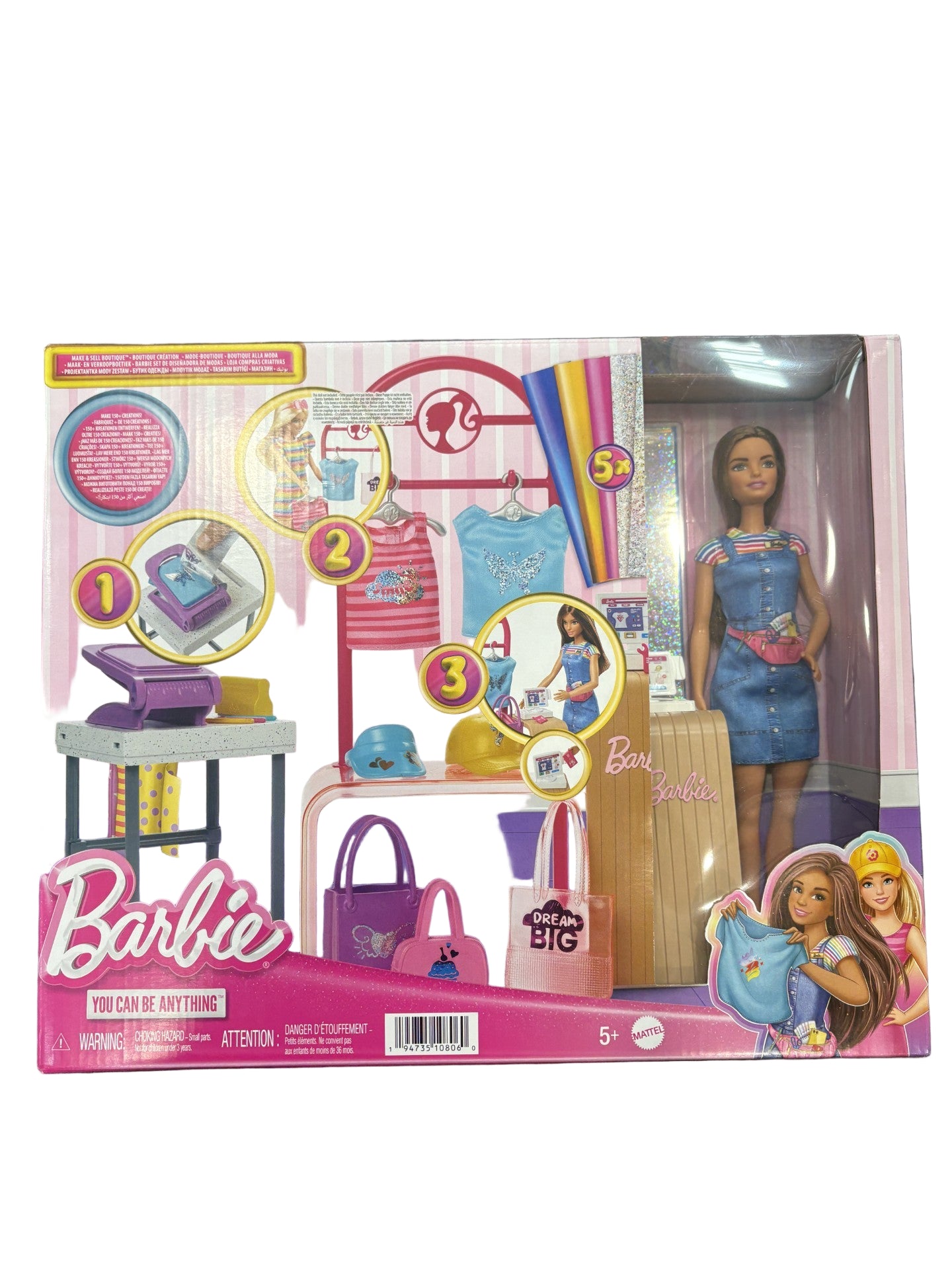 Barbie Make & Sell Boutique Playset – Design & Create
