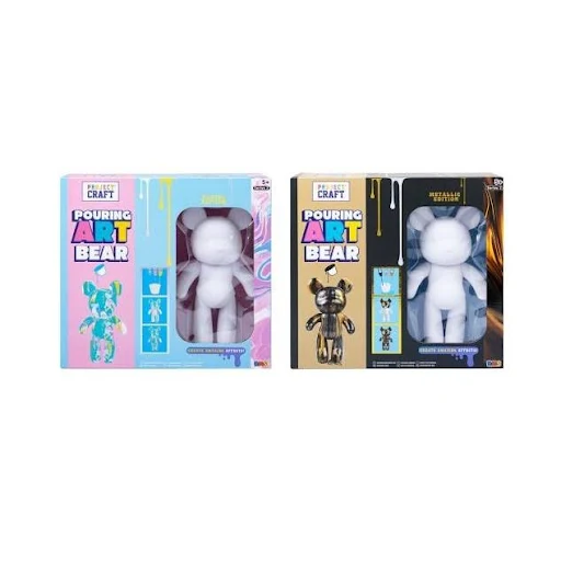 23cm Marble Bear Plush – 2 Assorted Soft & Stylish Designs